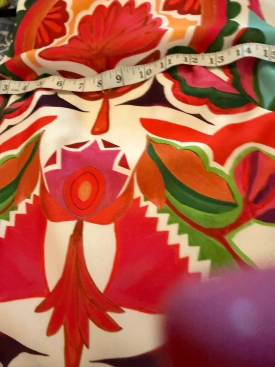 Vince Camuto Pink and Turquoise Floral Print Sleeveless Mini Dress - Picture 6 of 6